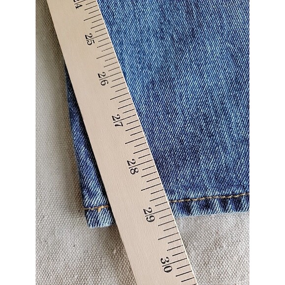 Levis 501 Jeans Mens 34x29 Button Fly Straight Blue Mid Rise Cotton Medium Blue - Picture 3 of 13
